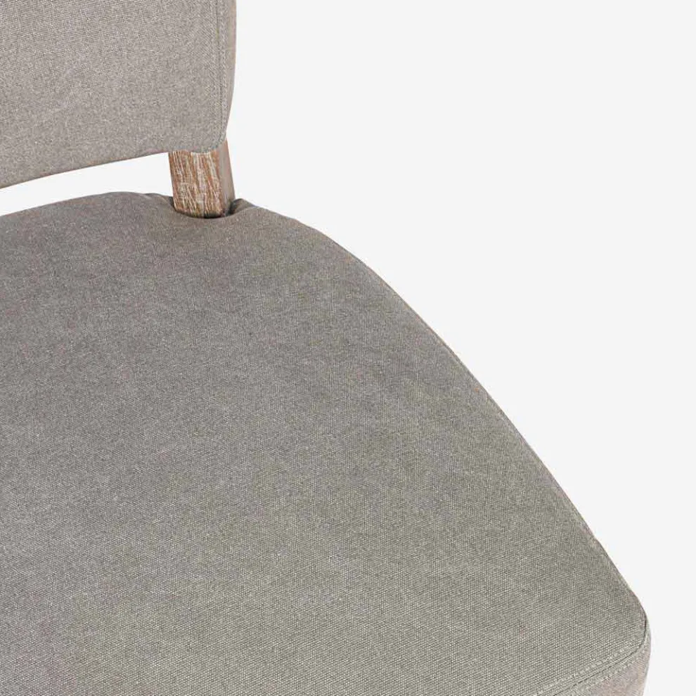 Moderner Stuhl für Esszimmer aus Stoff und Holz 2 Stück Homemotion - Pflaume