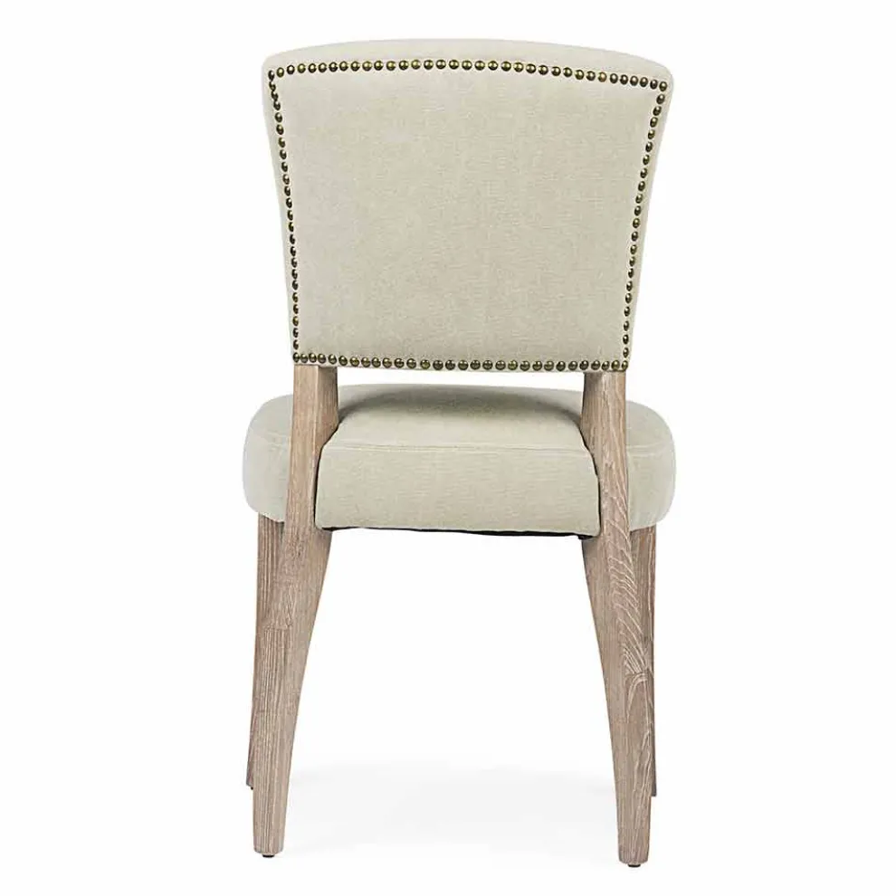 Moderner Stuhl für Esszimmer aus Stoff und Holz 2 Stück Homemotion - Pflaume