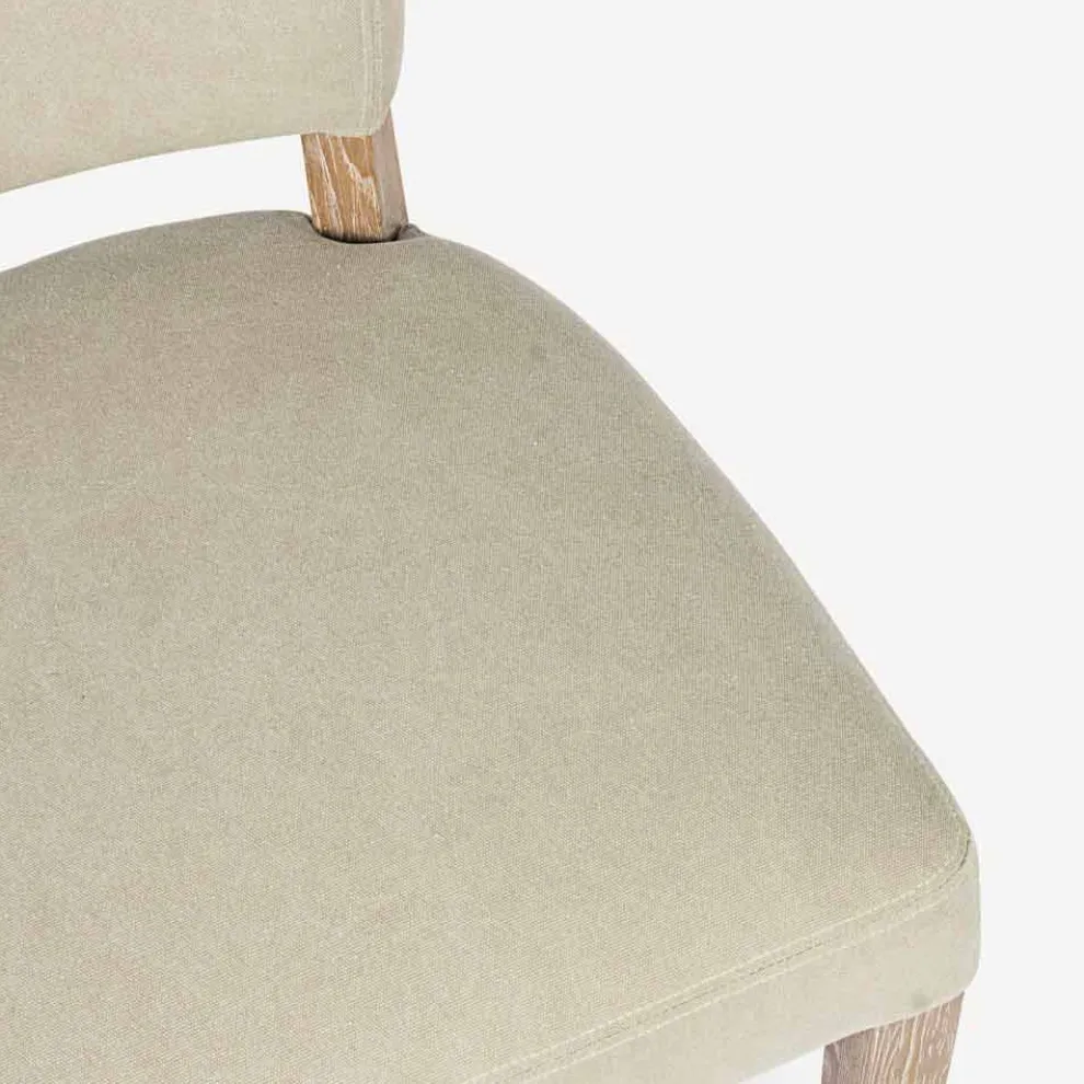 Moderner Stuhl für Esszimmer aus Stoff und Holz 2 Stück Homemotion - Pflaume