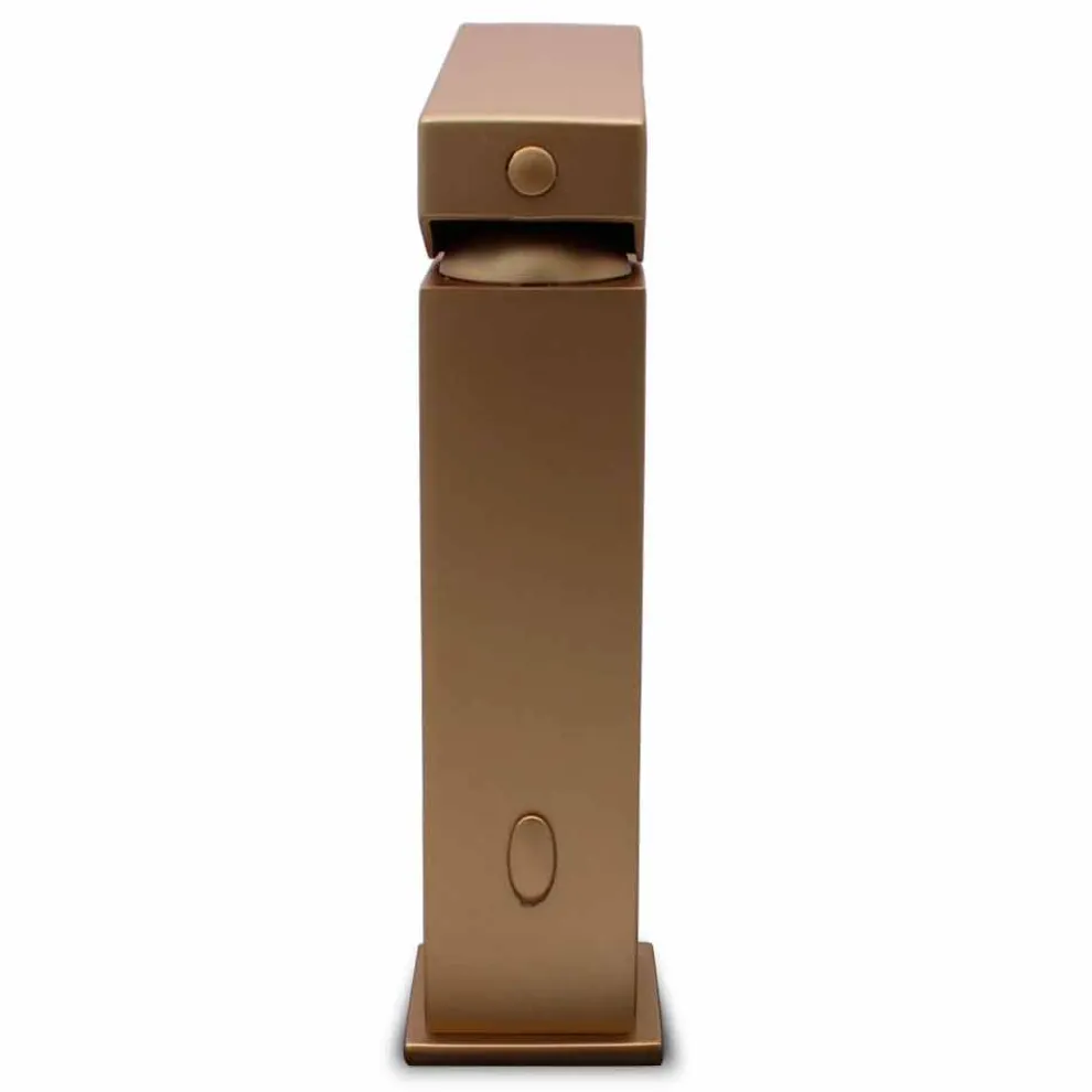 Moderner Waschtischmischer in quadratischem Design aus Chrom oder farbigem Messing - Zago