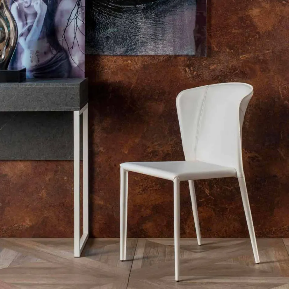 Moderner Wohnzimmer-Kunstledersessel, 4 Stück - Accadia