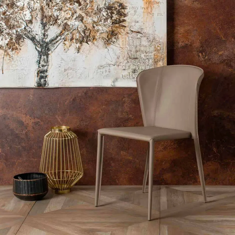 Moderner Wohnzimmer-Kunstledersessel, 4 Stück - Accadia