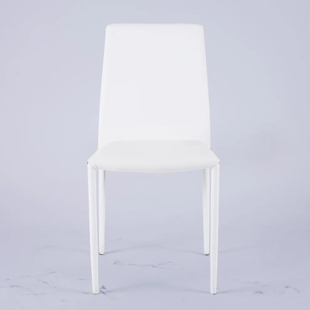 Moderner Wohnzimmerstuhl aus Öko-Leder und Metall, hergestellt in Italien – Reka