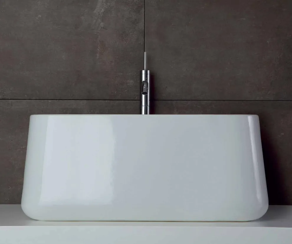 Modernes Aufsatzspülbecken aus Keramik Made in Italy, Oliena