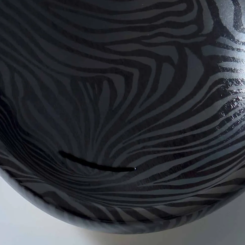 Modernes Aufsatzwaschbecken aus Keramik mit silberfarbener Keramik made in Italy Glossy