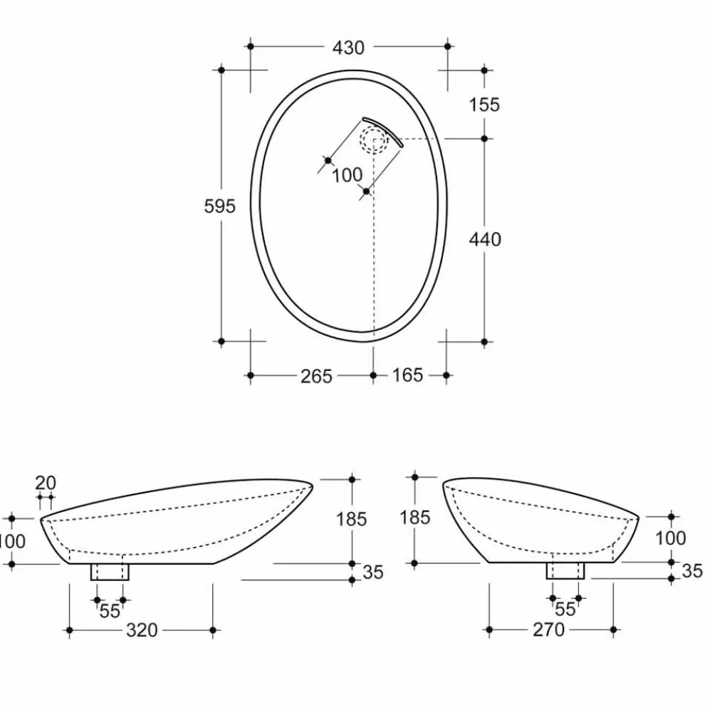 Modernes Aufsatzwaschbecken aus Keramik mit silberfarbener Keramik made in Italy Glossy