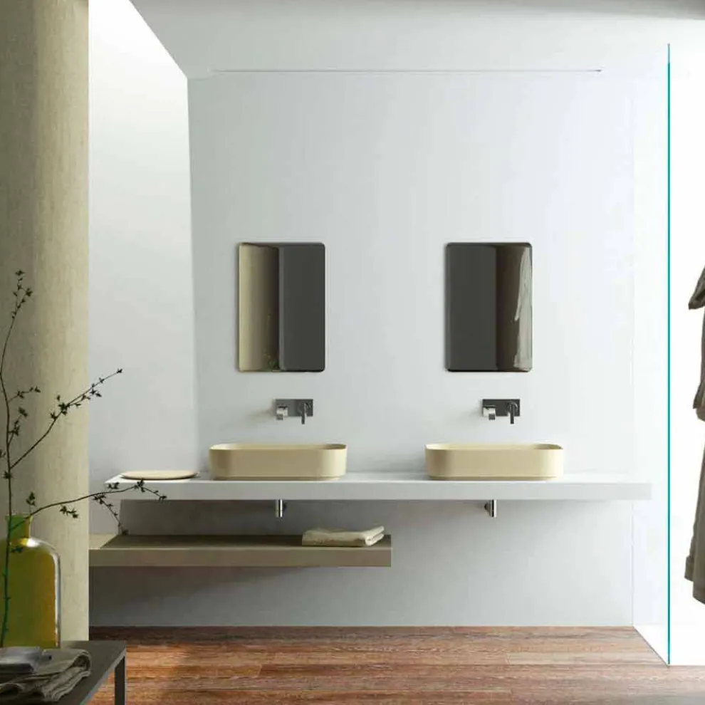 Modernes Aufsatzwaschbecken farbiggestallbar made in Italy, Formicola