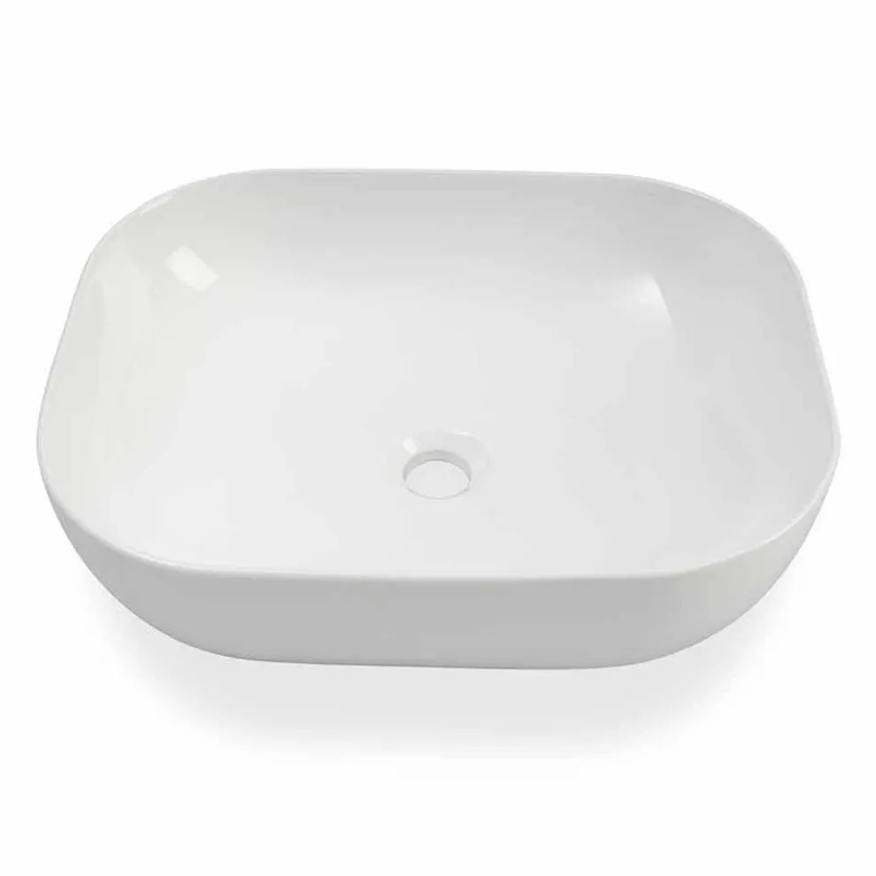 Modernes Design Aufsatzwaschbecken aus weißer Keramik Made in Italy - Turku