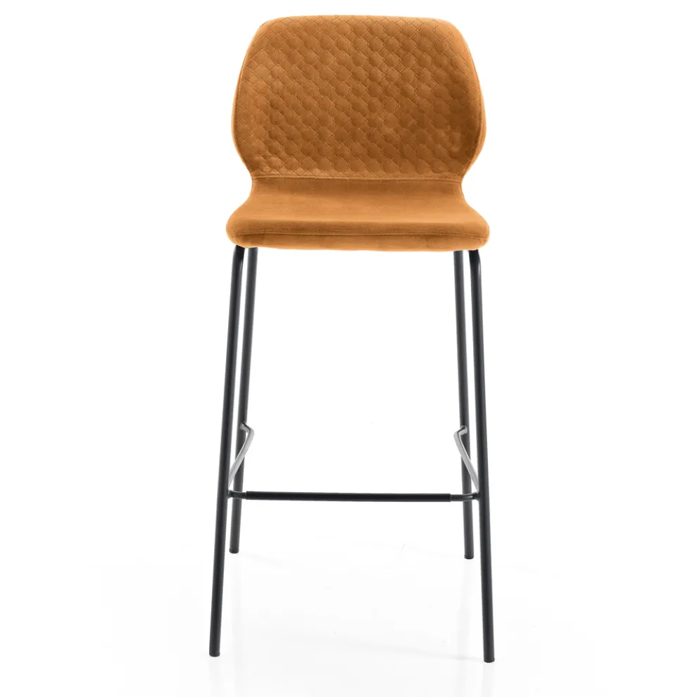 Modernes Design farbige gesteppte Samt Küchenhocker - Scarat