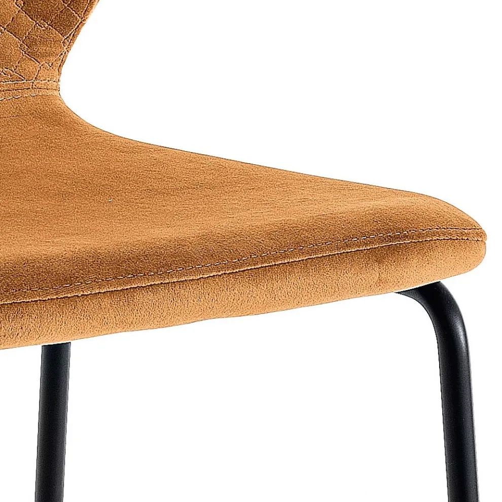 Modernes Design farbige gesteppte Samt Küchenhocker - Scarat