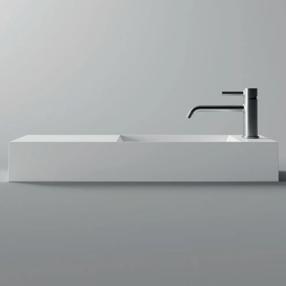 Modernes Design Made in Italy Waschbecken aus weißer oder farbiger Keramik - Act