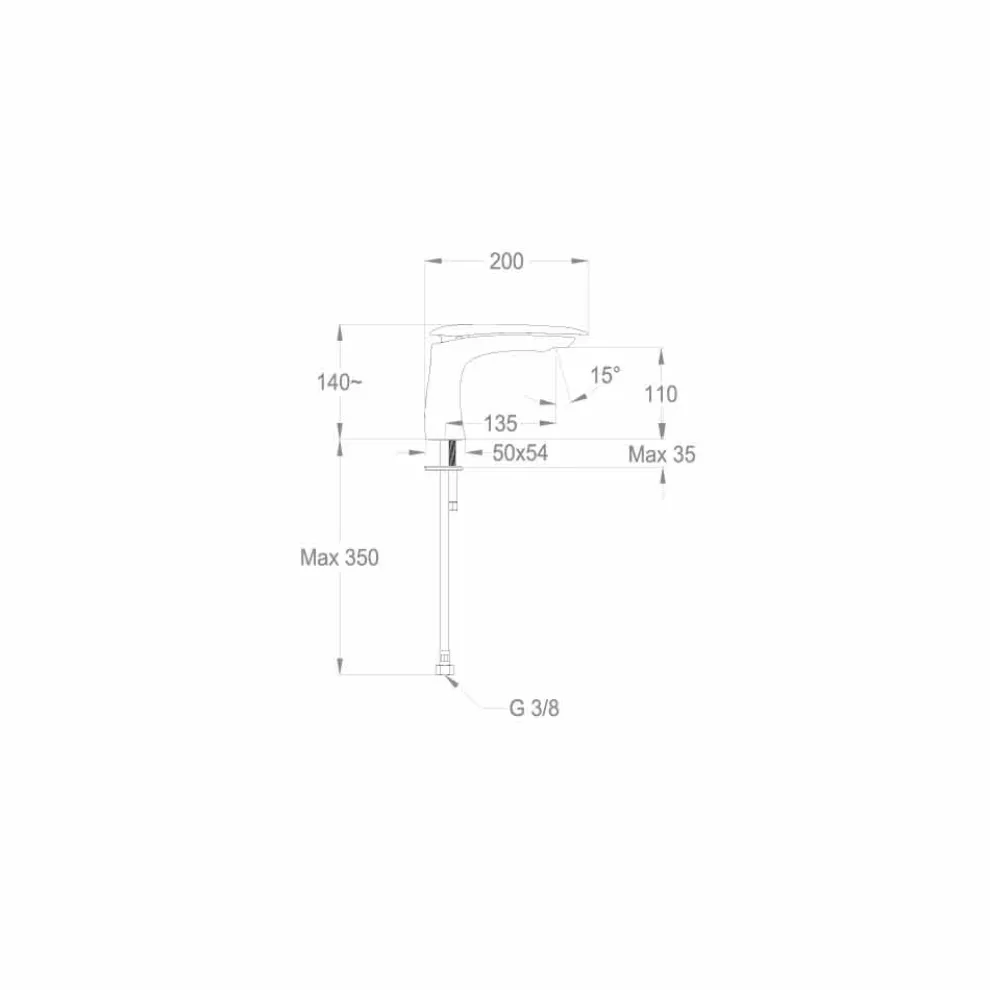 Modernes Design Messing Waschtischmischer Made in Italy - Miriade
