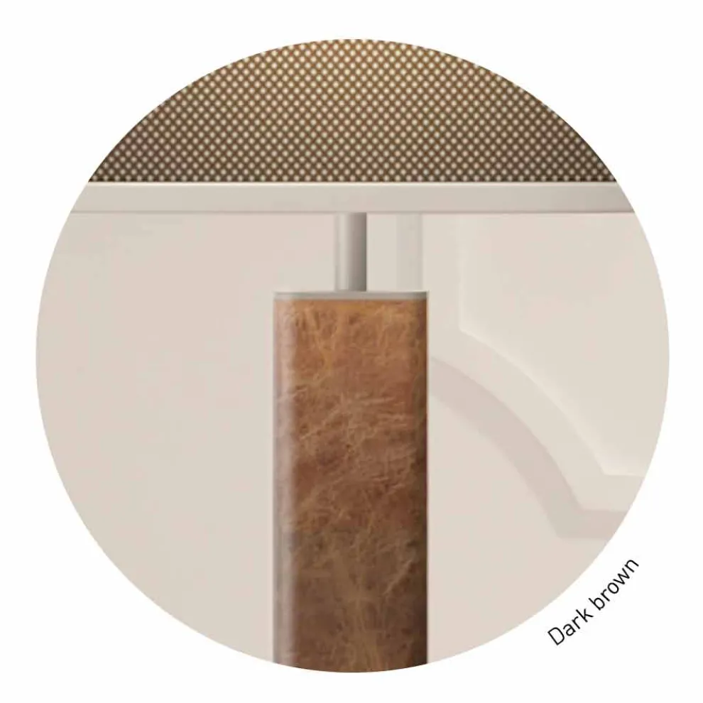 Modernes Design Stehleuchte aus Metall mit Stoff Lampenschirm Made in Italy - Jump