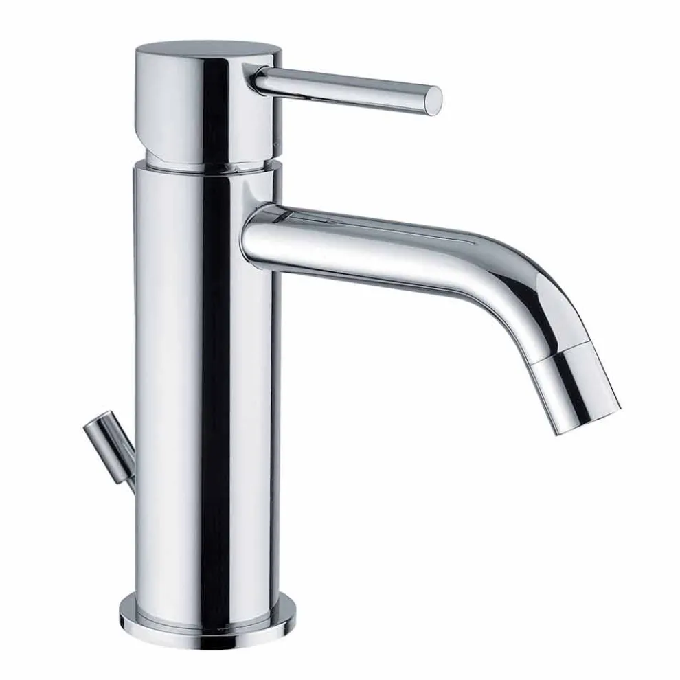 Modernes Design Waschbeckenmischer aus verchromtem Messing Made in Itlay - Liro
