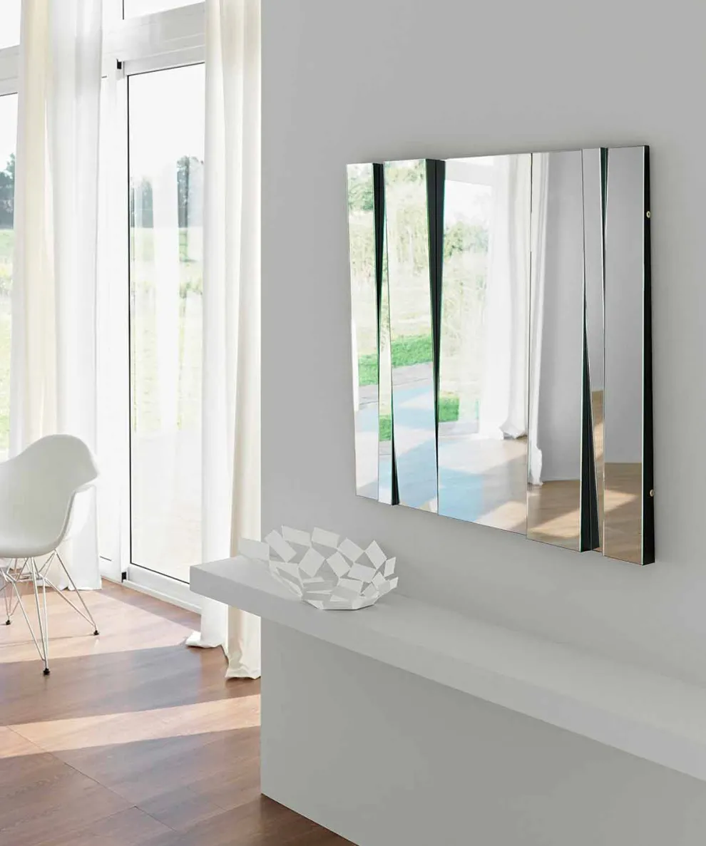 Modernes Design Wandspiegel aus Glas und Metall Made in Italy - Pallino
