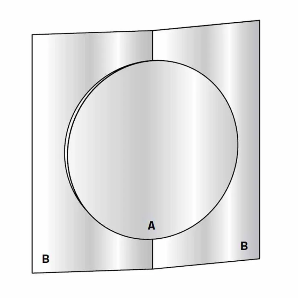 Modernes Design Wandspiegel bestehend aus 3 Paneelen Made in Italy - Bristol
