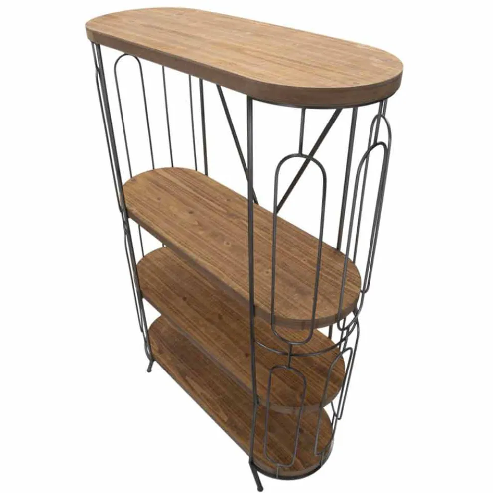 Modernes Design-Bodenregal aus Eisen und MDF - Veronique