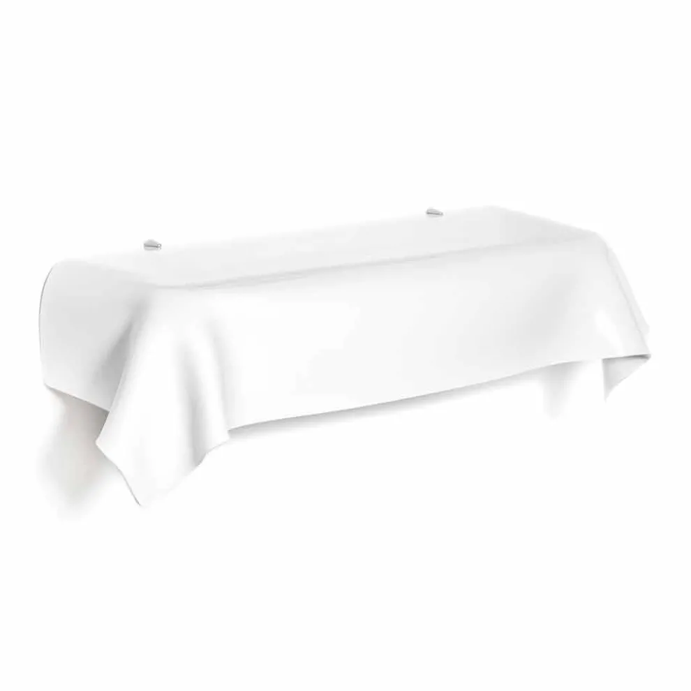 Modernes Design-Konsole in weißem Plexiglas drapiert Wunsch