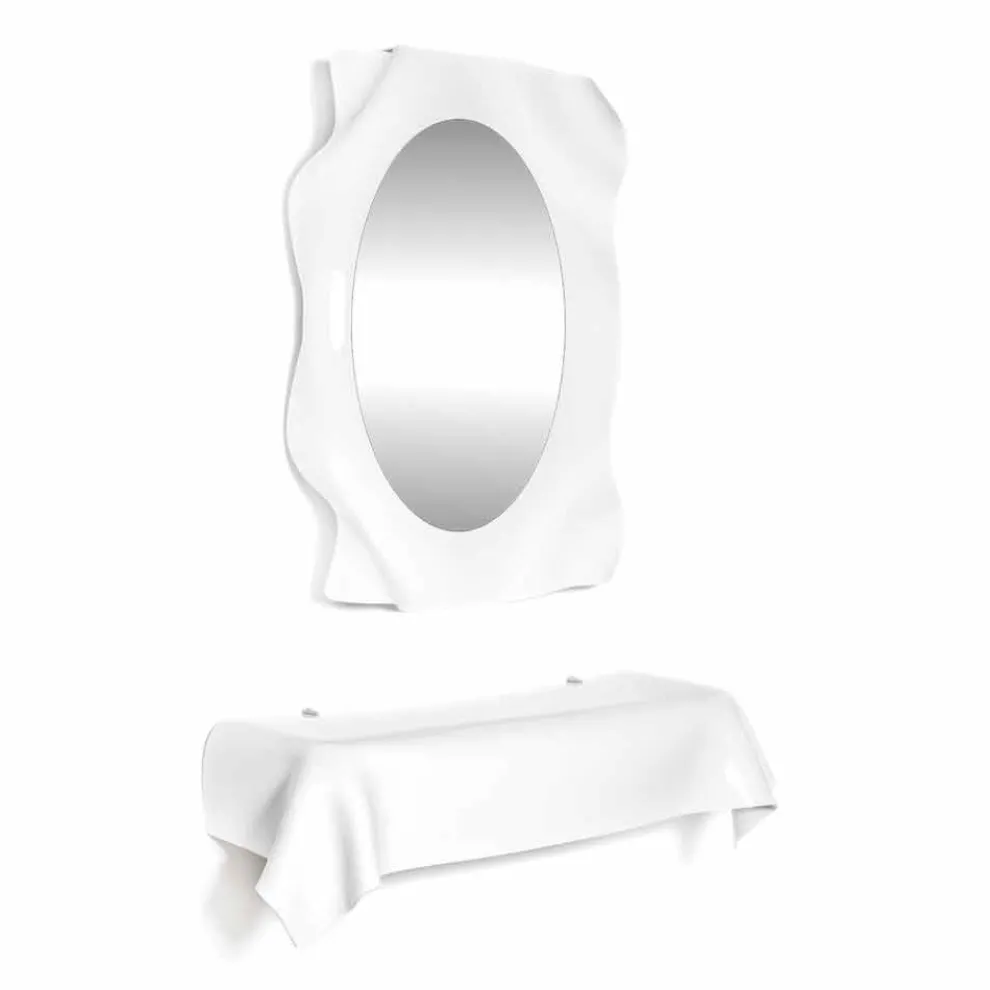 Modernes Design-Konsole in weißem Plexiglas drapiert Wunsch