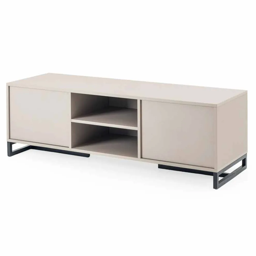 Modernes, niedriges Sideboard aus MDF und Metall Made in Italy - Rohan