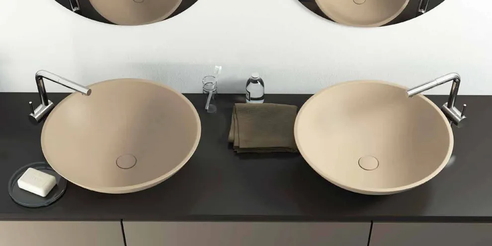 Modernes rundes Aufsatzwaschbecken made in Italy,Donnas