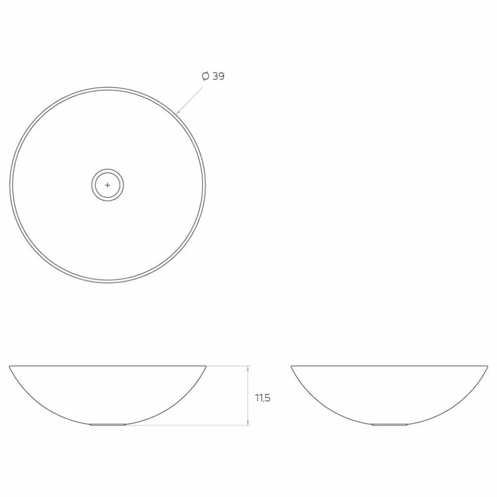 Modernes rundes Aufsatzwaschbecken made in Italy,Donnas