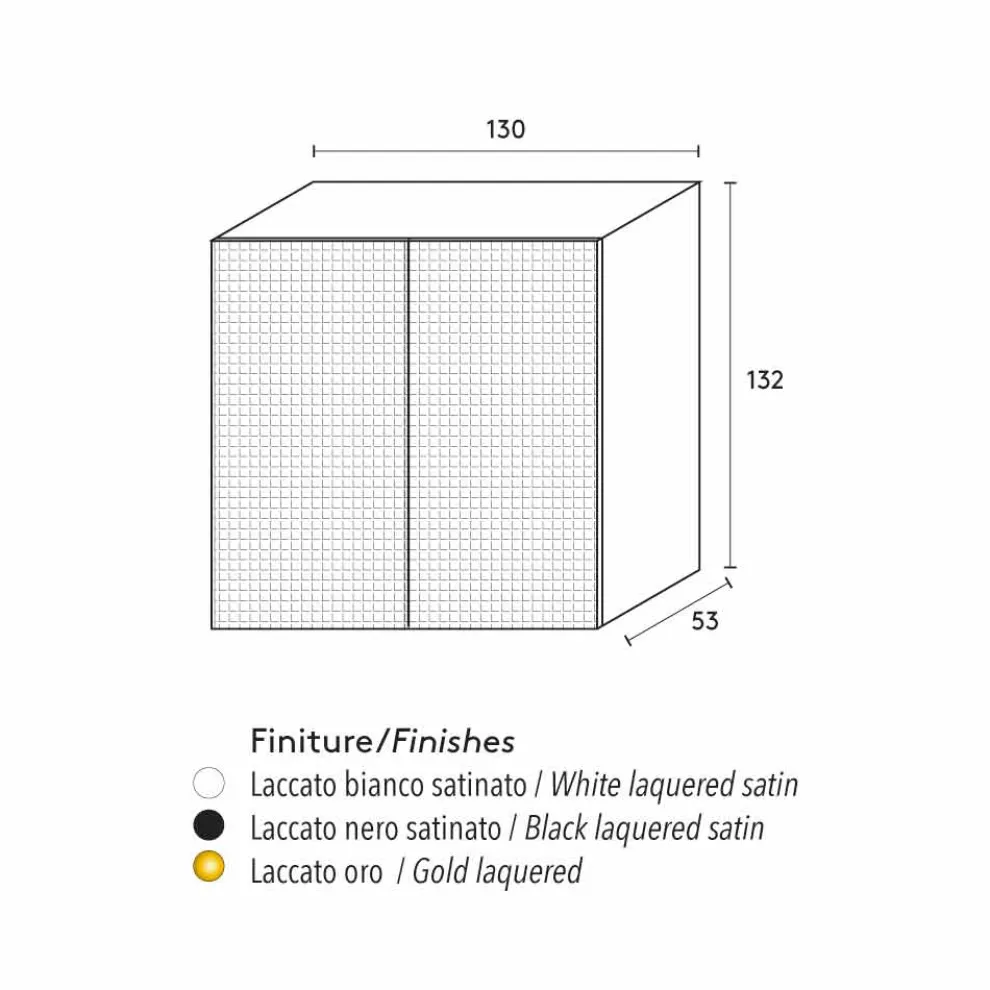 Modernes Sideboard aus MDF 2 türig Flora Modell