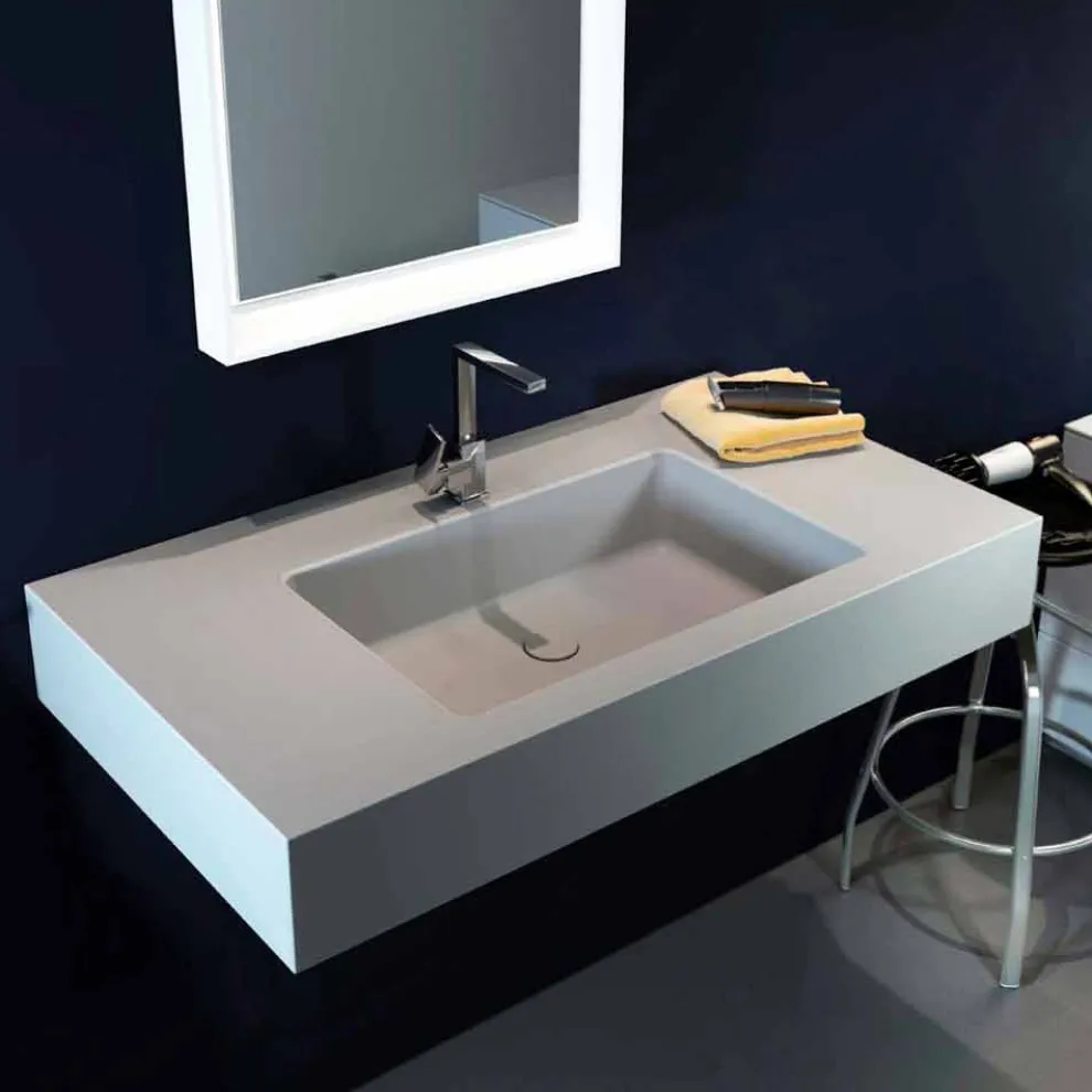 Modernes Wand Hängewaschbecken aus Luxolid made in Italy, Ruffano