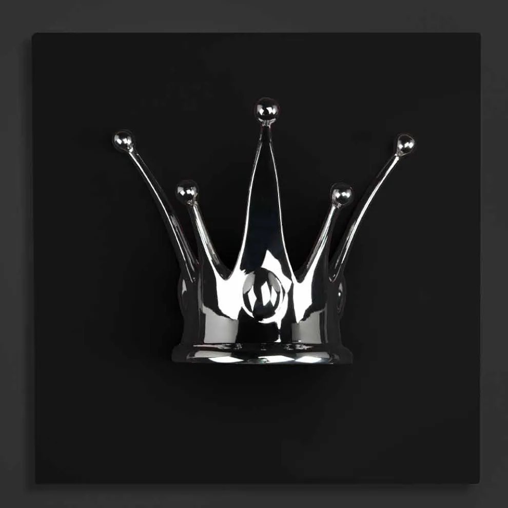 Modernes Wandbild aus Holz und Harz Made in Italy - Corona