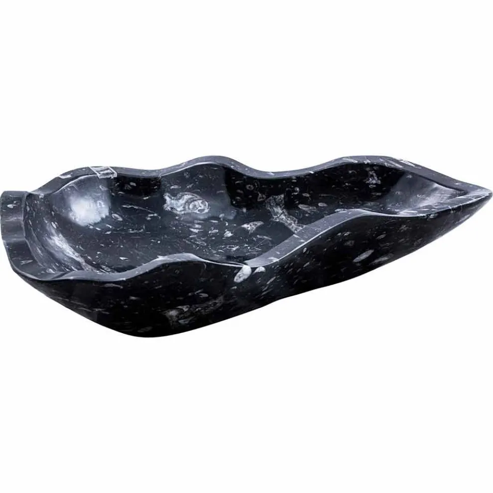 Modernes Waschbecken aus Marmor mit Fossilien - Burgeo