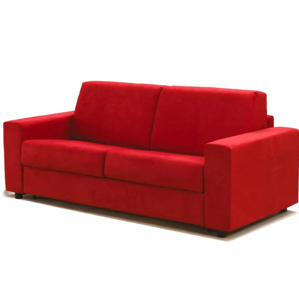 Modernes Zweisitzer-Sofa maxi aus Kunstleder/Stoff made in Italy Mora
