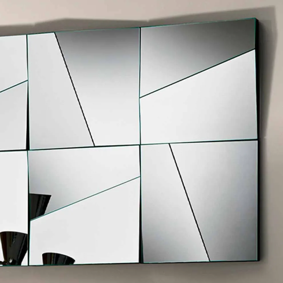 Modularer Wandspiegel mit konkaven und konvexen Spiegeln Made in Italy - Allegria