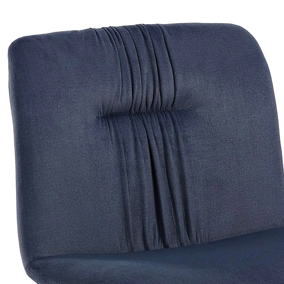 Monocoque-Stuhl im Design aus farbigem Stoff und schwarzem Metall – Florinda