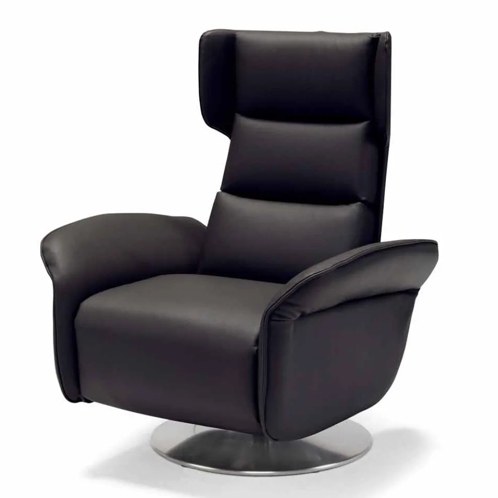 Motorisierter Relax-Drehsessel aus Stoff/Leder/Kunstleder 2 Motoren Bao
