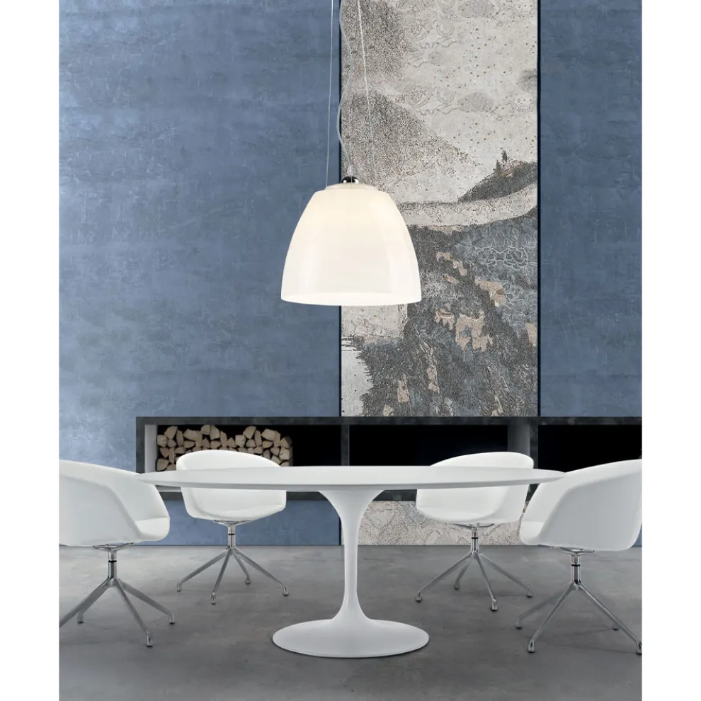 Mundgeblasene Hängelampe aus venezianischem Glas - Flora