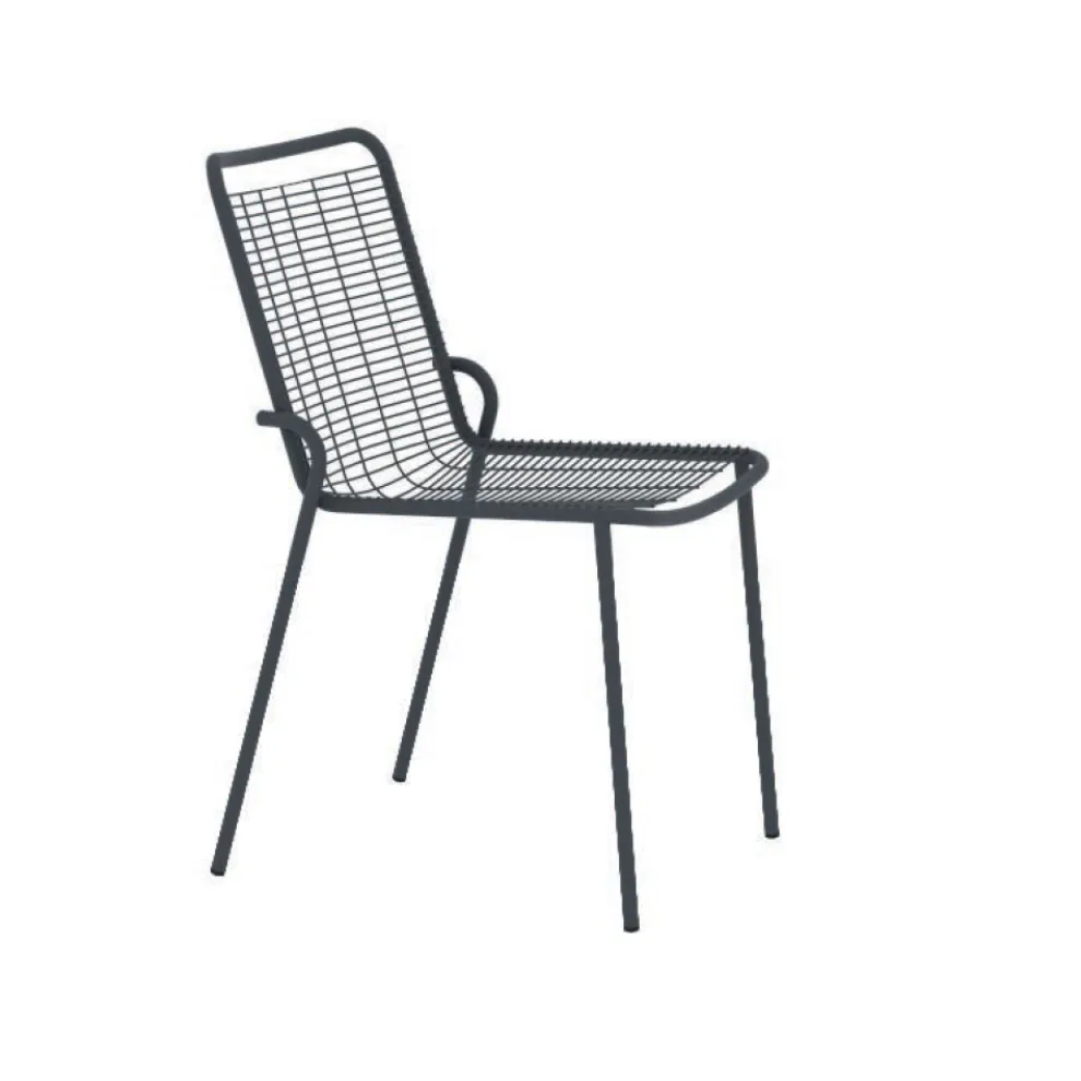 Stapelbarer Gartenstuhl aus verzinktem Metall Made in Italy 4 Stück - Vikas