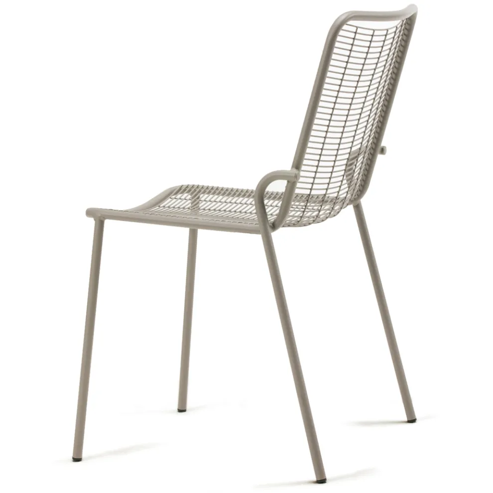 Stapelbarer Gartenstuhl aus verzinktem Metall Made in Italy 4 Stück - Vikas