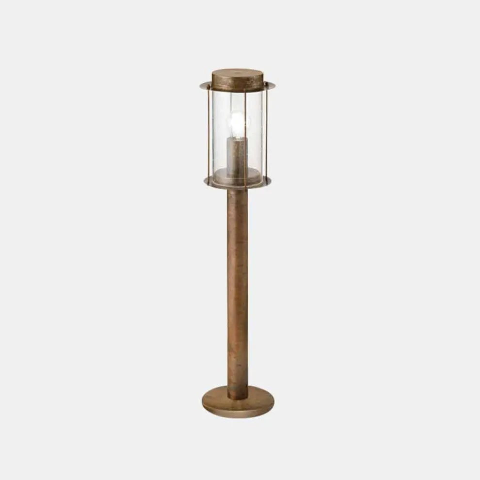 Niedrige Außenlampe aus Messing und Glas Made in Italy - Loggia von Il Fanale