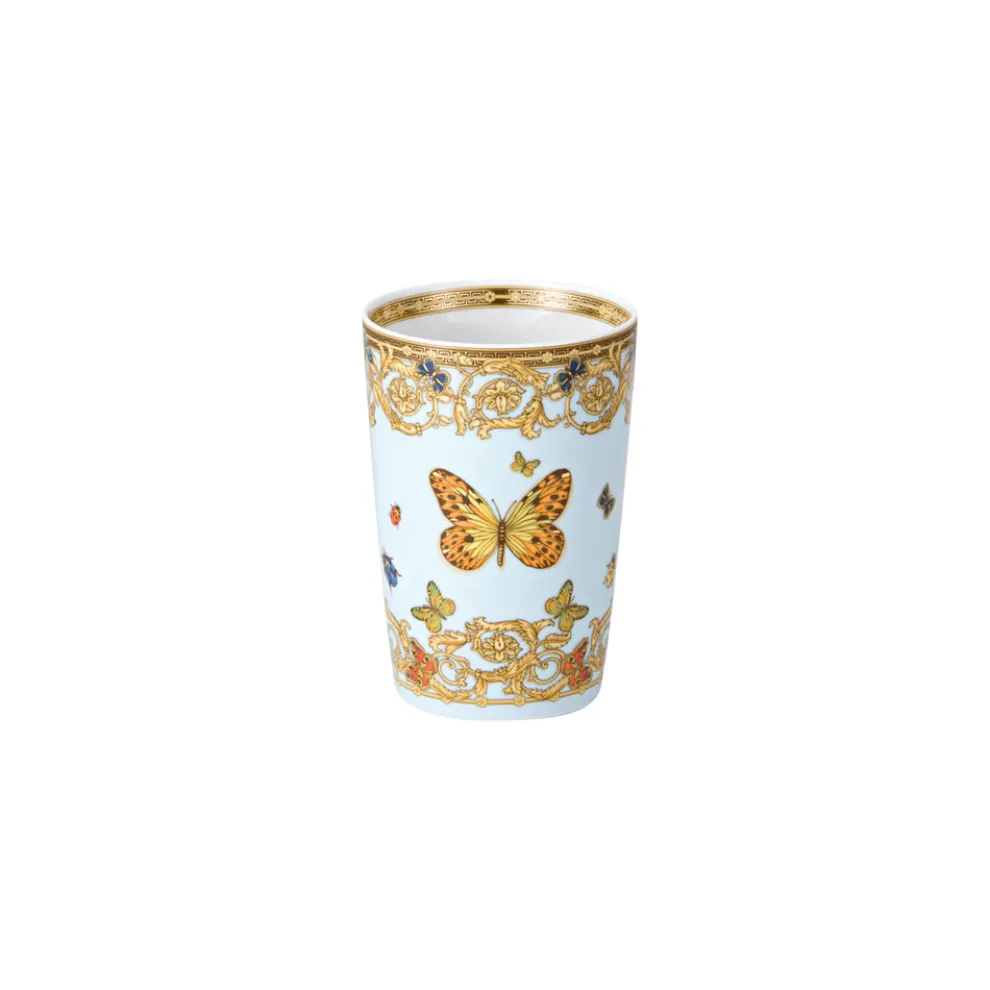 Rosenthal Versace Le Jardin 4 henkellose Gläser mit natürlichen Elementen - Medusa