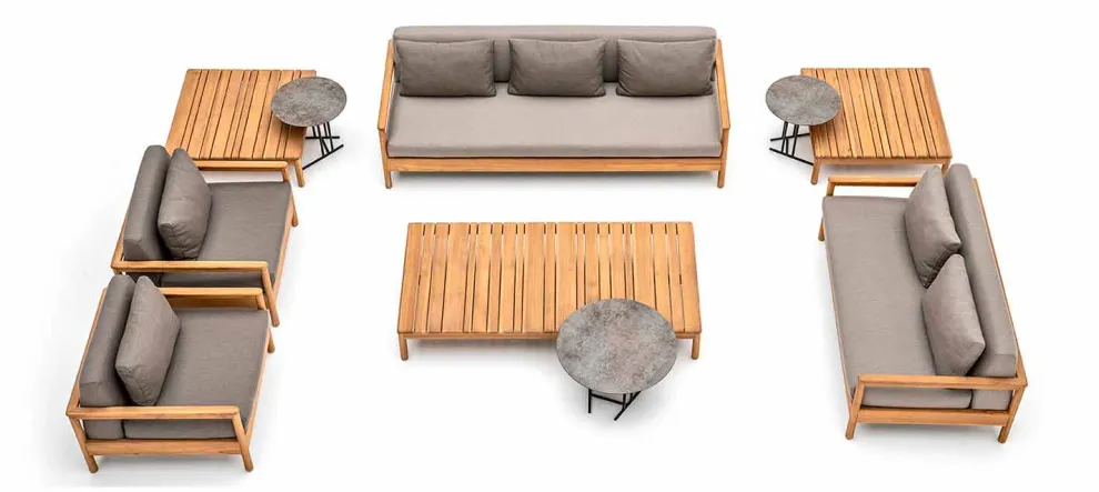 Modernes Outdoor-Sofa mit Kissen gepolstert Varaschin Bali