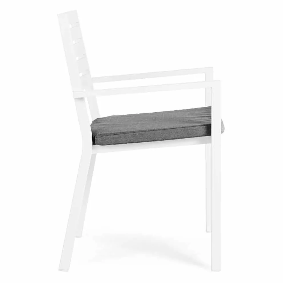 Homemotion Stapelbarer Outdoor-Stuhl aus Aluminium, 4 Stück - Carina