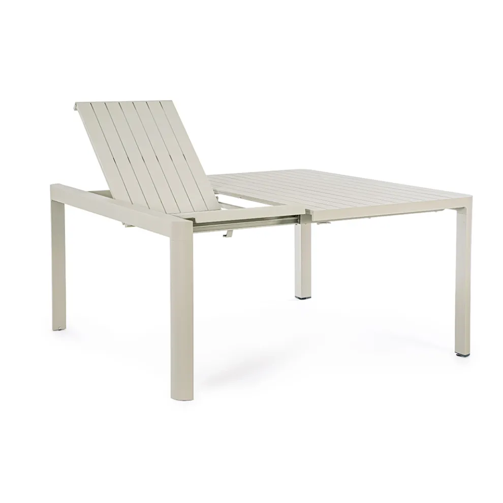 Ausziehbarer Tisch auf 149 cm aus pulverbeschichtetem Aluminium – Need