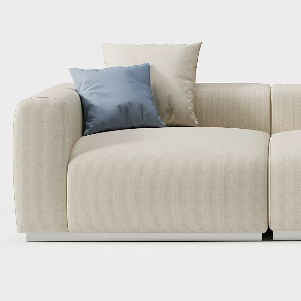 Modulares Outdoor-Sofa aus marineblauem Sperrholz Made in Italy - Bahias