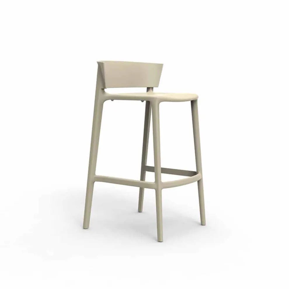 Moderner Außenhocker Africa Vondom aus Polypropylen mit Glasfaser, 4 Stück