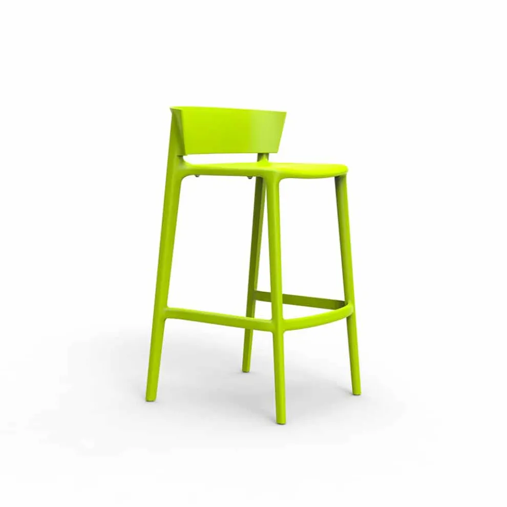 Moderner Außenhocker Africa Vondom aus Polypropylen mit Glasfaser, 4 Stück