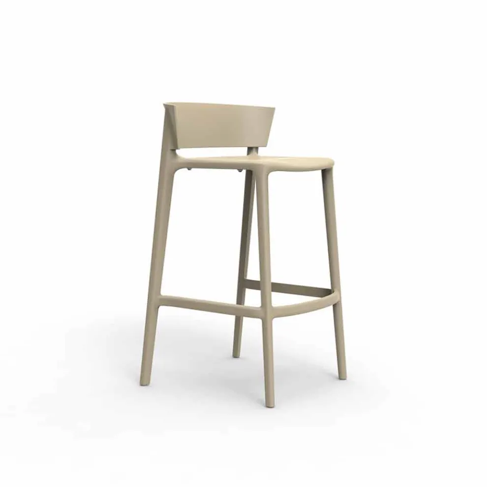 Moderner Außenhocker Africa Vondom aus Polypropylen mit Glasfaser, 4 Stück