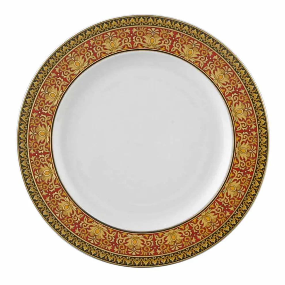 Rosenthal Versace Red Medusa 22 cm flache Platte aus Porzellan