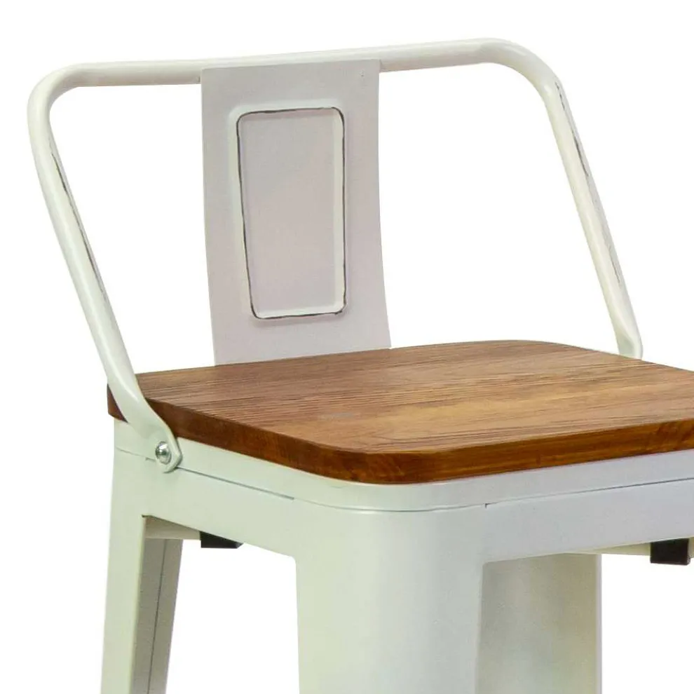 Innen- und Außenhocker aus Eisen und Holz - Schreibwaren