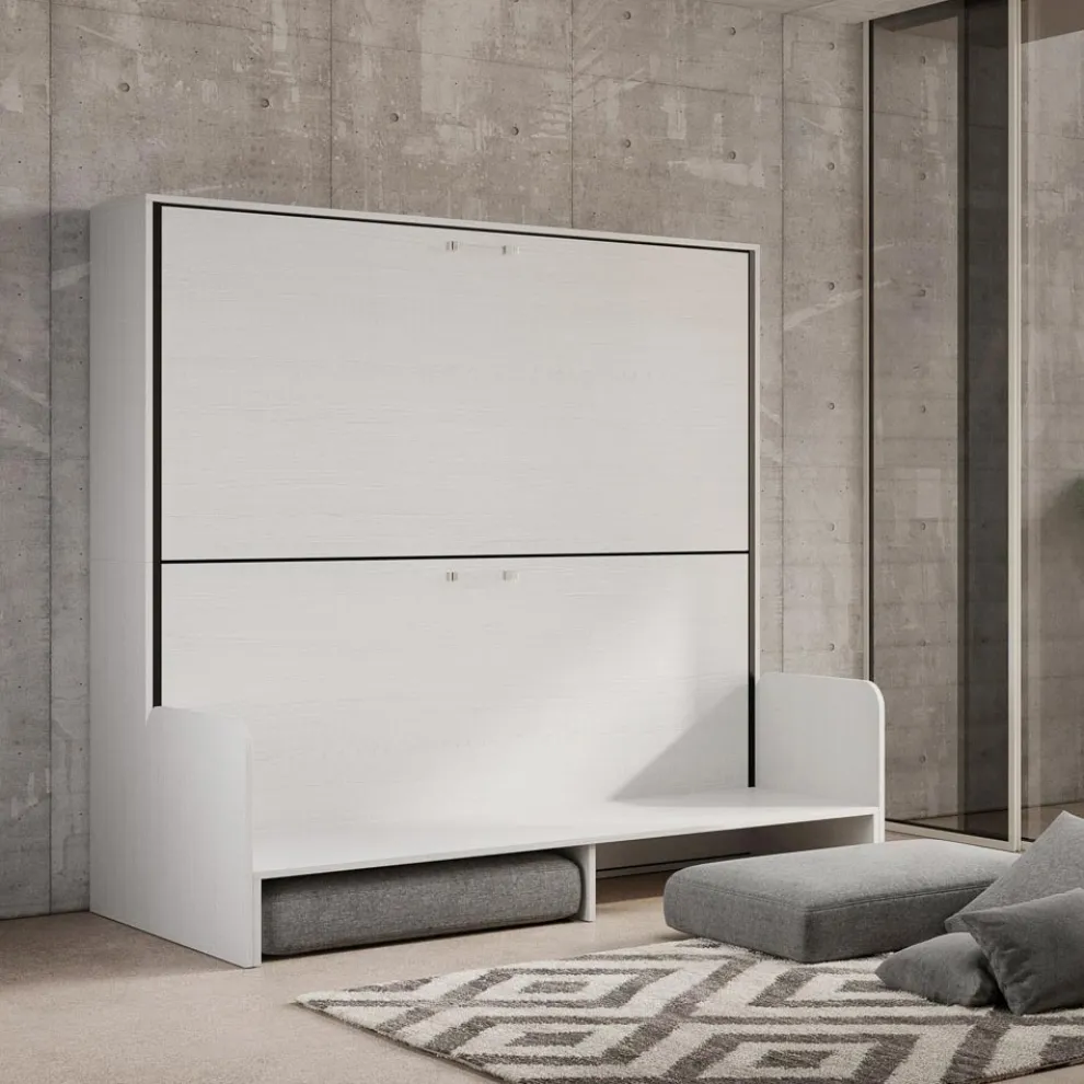 Horizontales Klapp-Etagenbett mit Sofa Made in Italy – Collaborative