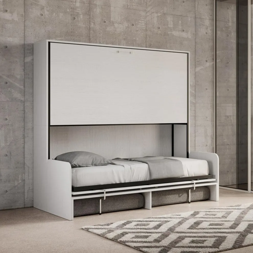Horizontales Klapp-Etagenbett mit Sofa Made in Italy – Collaborative